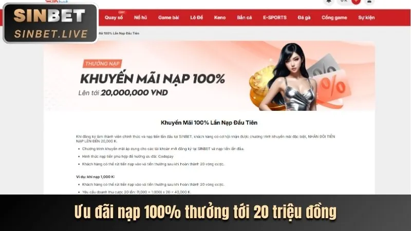 Thưởng nạp lại cho sảnh thể thao 88nn123